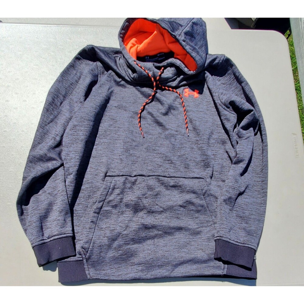 Mens Under Armour Gray and Orange Hoodie Size Medium